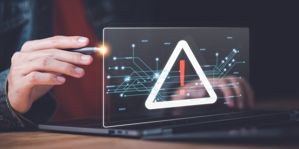 Programmer, Virtual Icons, Exclamation mark, Alarm, Computer virus detected, Danger warning